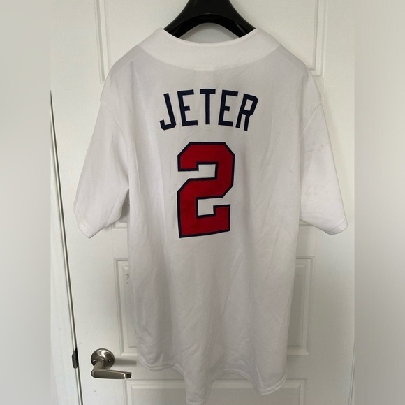 MLB '06 USA JETER 02 WORLD BASEBALL CLASSIC MAJESTIC White Jersey in XXL - Picture 8 of 15